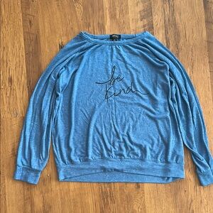Buffalo David Bitton Blue Crewneck Sweater Soft Lightweight